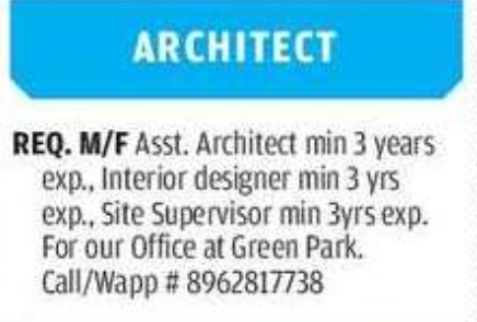 🏗️ Architects & Interior Designers Required