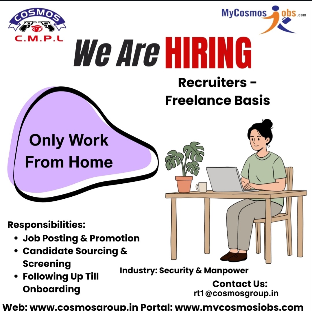 We Are Hiring | Freelance Recruiters (Work From Home)