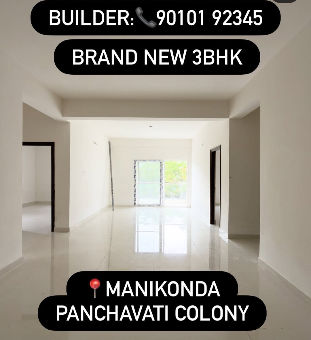 🏡 Brand New 3BHK Flats for Sale in Manikonda – Direct Builder Deal