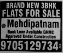 🏡 Brand New 3BHK Flats for Sale in Mehdipatnam! 🏡