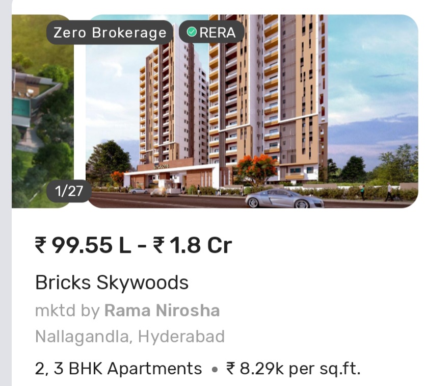 🏙️ Bricks Skywoods – Nallagandla, Hyderabad