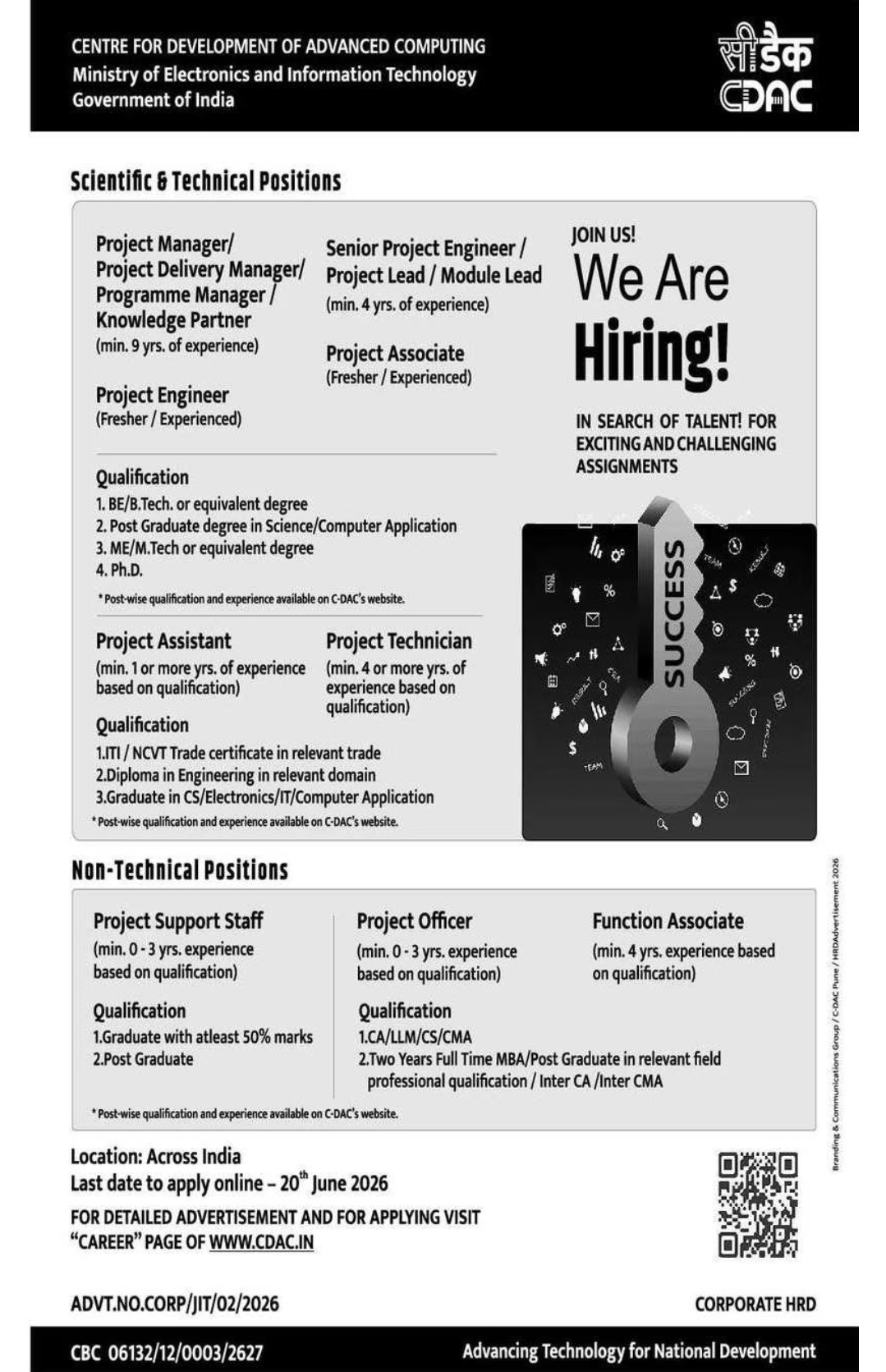 C-DAC Recruitment 2026