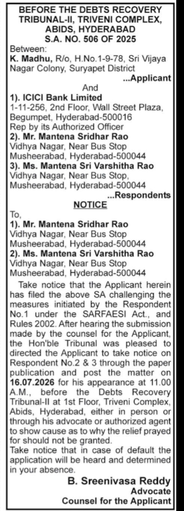 Change of Name Declaration (Passport Correction)