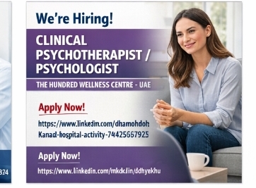 Clinical Psychotherapist / Psychologist – The Hundred Wellness Centre (UAE)