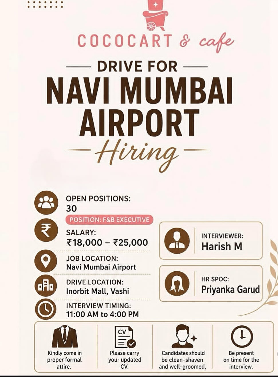 COCOCART & Café – Hiring Drive for Navi Mumbai Airport