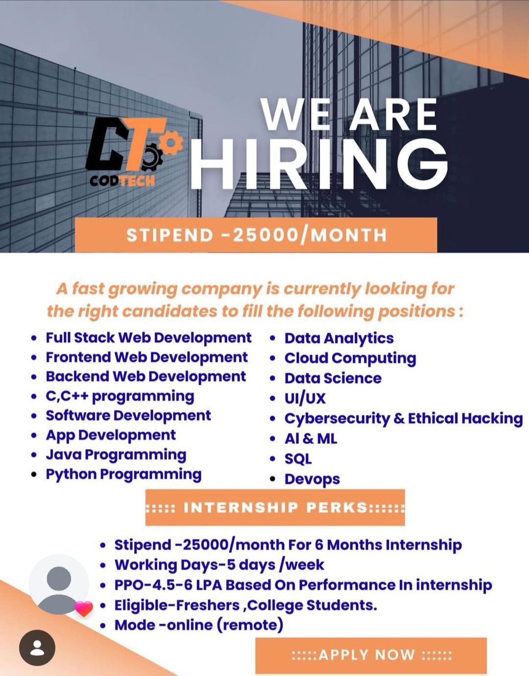 Codtechit solutions | WE ARE HIRING!!!!!
