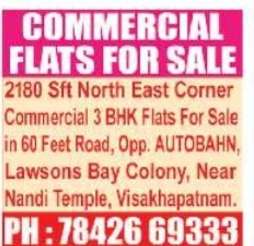 Commercial Flats – Lawsons Bay Colony (Vizag)