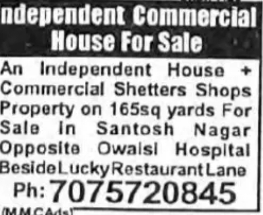 COMMERCIAL HOUSE FOR SALE