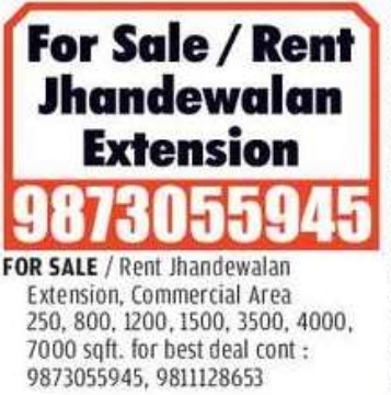🏢 Commercial Spaces for Sale/Rent – Jhandewalan Extension, Delhi