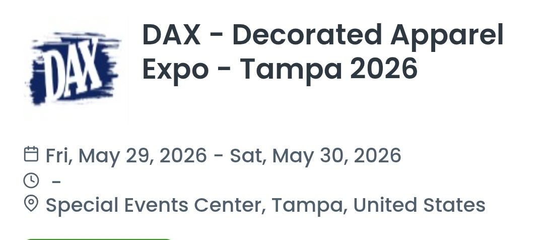 DAX - Decorated Apparel Expo - Tampa 2026