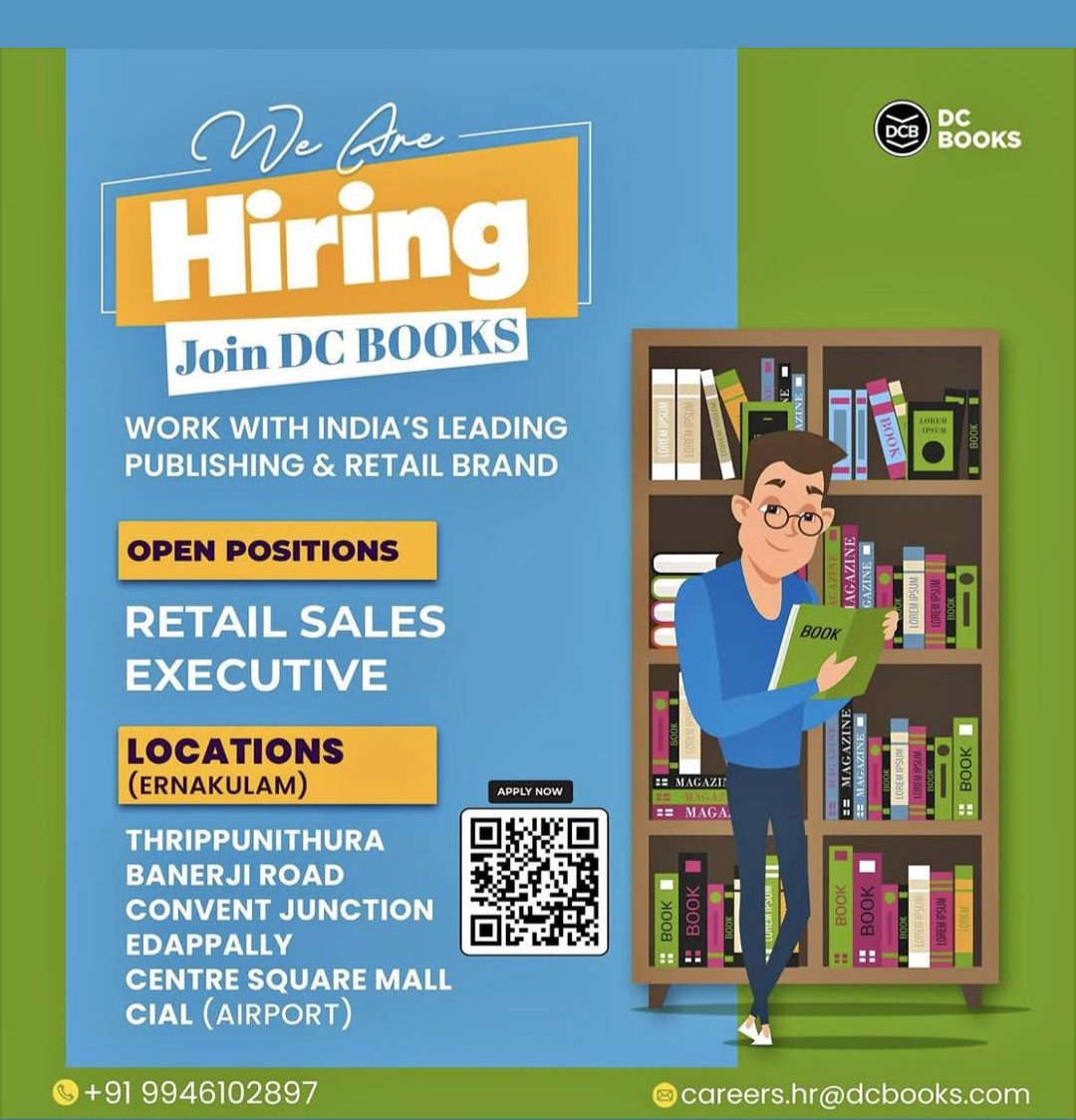 DC Books Hiring – Retail Sales Executive (Ernakulam Locations)