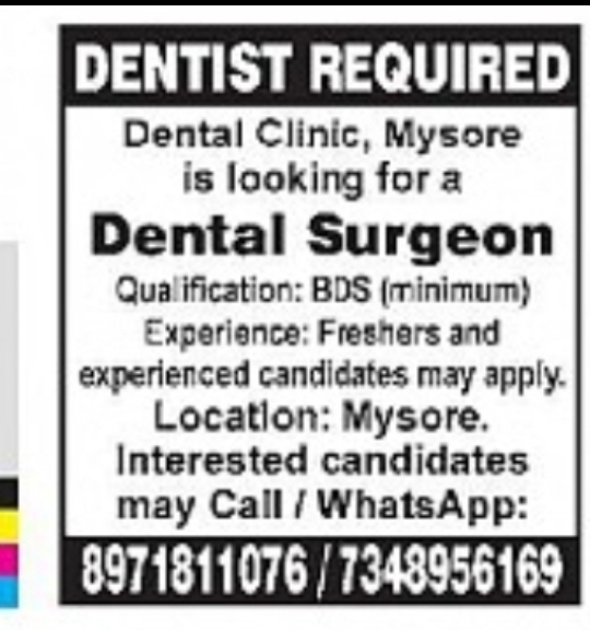 Dentist Required – Dental Surgeon