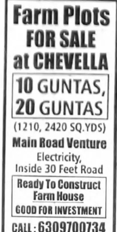 🌿 Farm Plots for Sale – Chevella 🌿