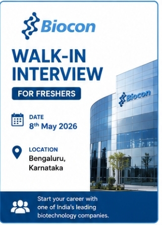 Freshers Hiring Alert at Biocon 🚨