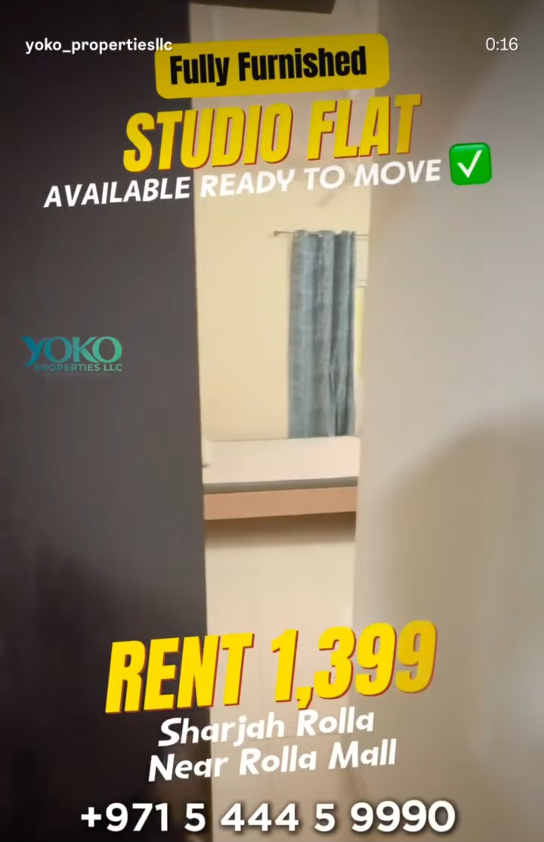 ✨ Fully Furnished Studio Flat – Ready to Move ✨