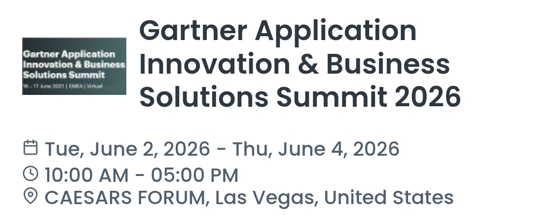 Gartner Application Innovation & Business Solutions Summit