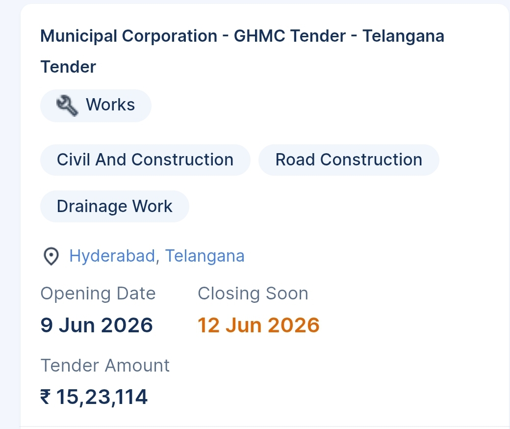 GHMC Tender