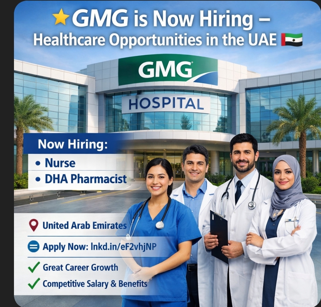 🌟 GMG is Now Hiring – Healthcare Opportunities in the UAE 🇦🇪