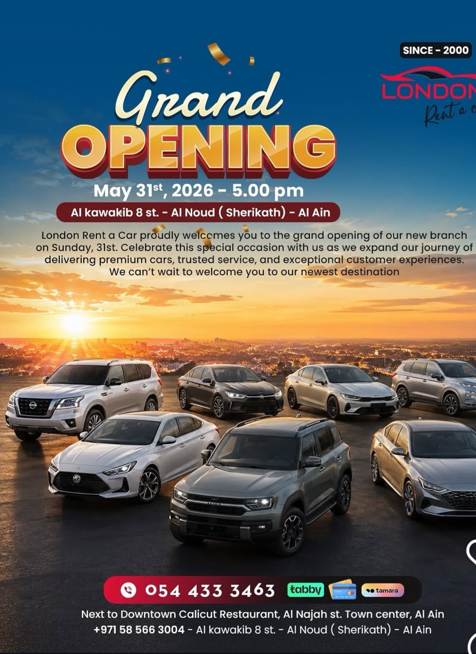 GRAND OPENING – LONDON RENT A CAR, AL AIN