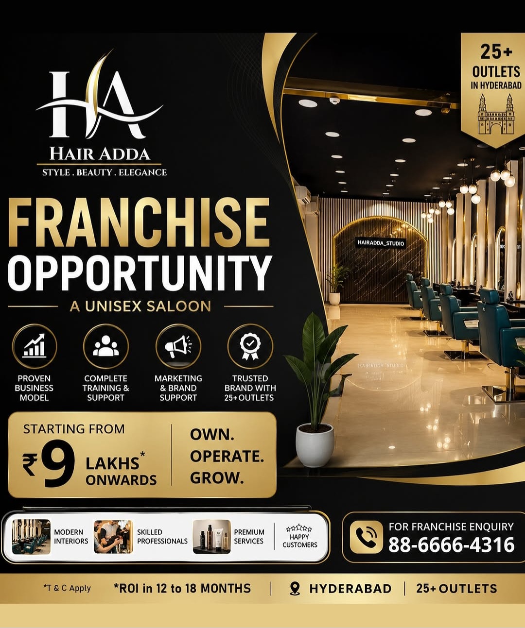 HAIR ADDA Unisex Salon Franchise Opportunity in Hyderabad