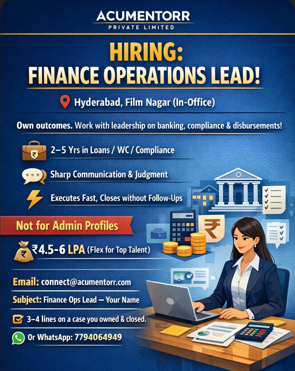 🚨 Hiring: Finance Operations Lead |