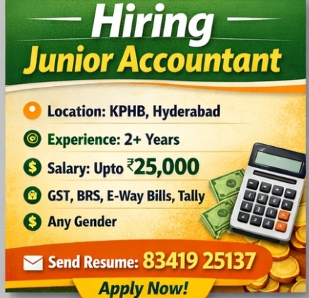 📢 Hiring: Junior Accountant
