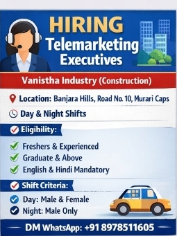 📢 Hiring: Telemarketing Executives