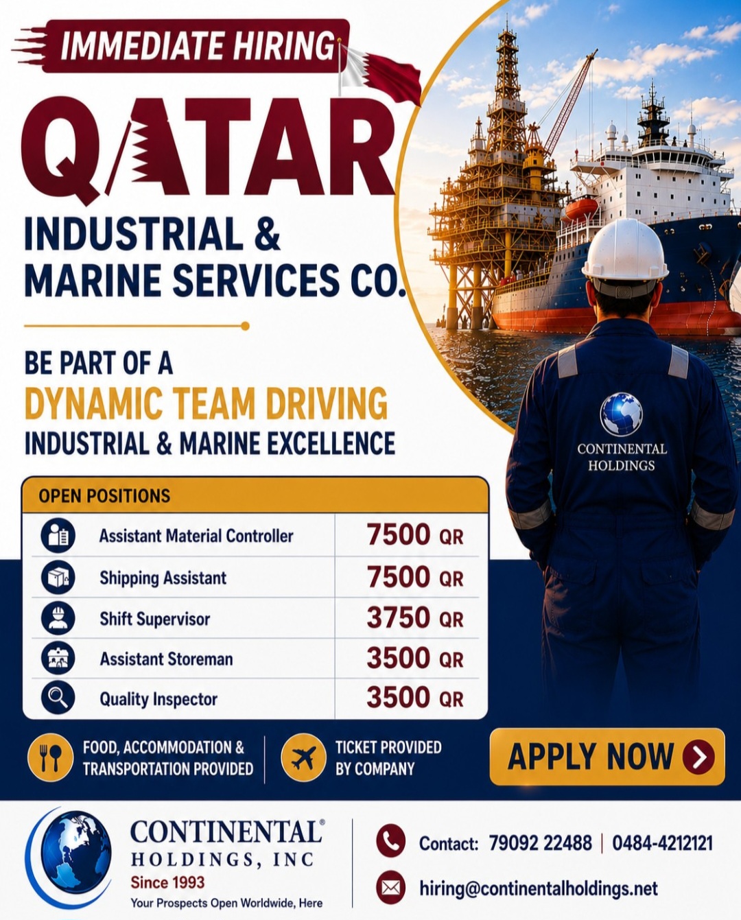 IMMEDIATE HIRING – QATAR