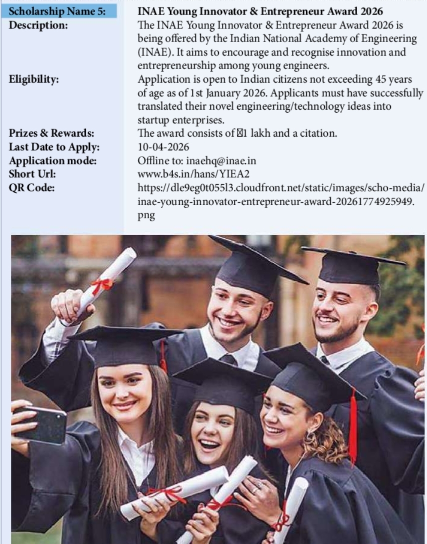 🚀 INAE Young Innovator & Entrepreneur Award 2026