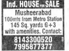 Independent House for Sale – Musheerabad