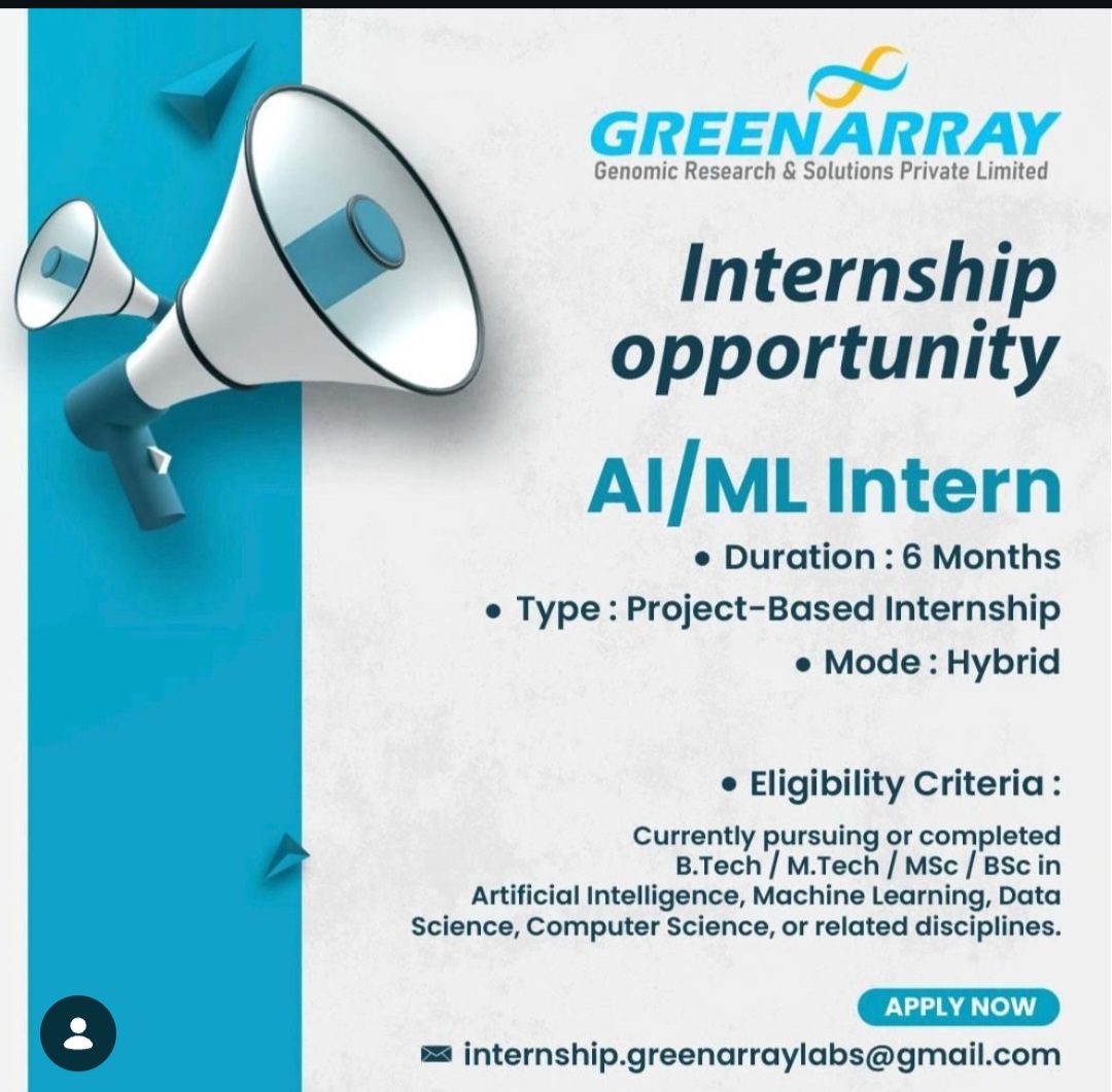 🚀 Internship Opportunity – AI/ML Intern |