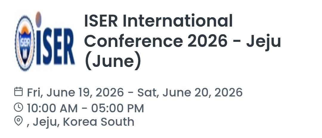 ISER International Conference 2026 - Jeju (June