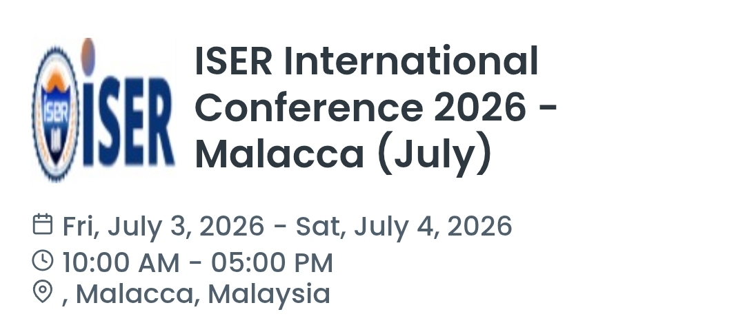 ISER International Conference 2026 - Malacca (July)