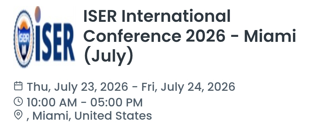 ISER International Conference 2026 - Miami (July)