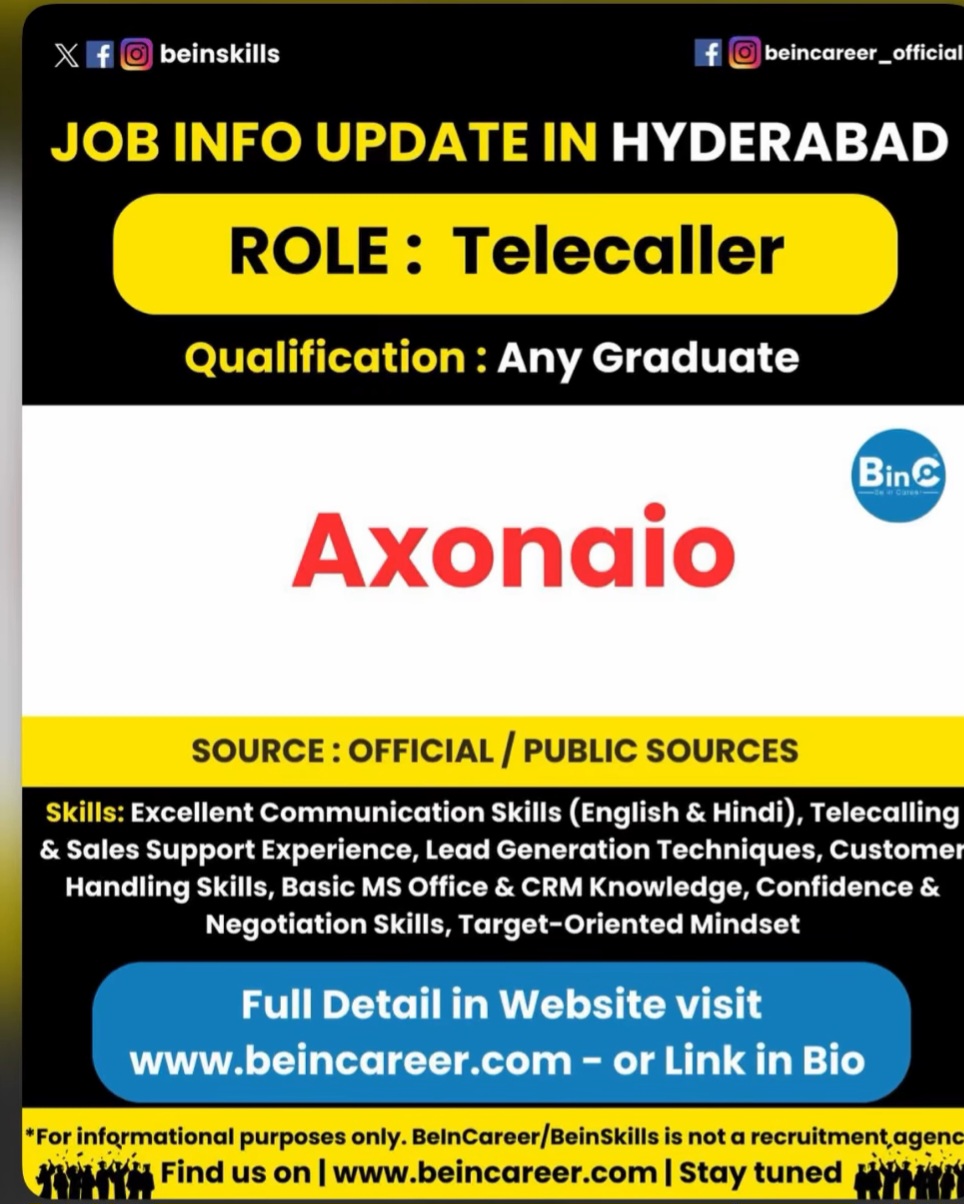 📢 JOB INFO UPDATE – HYDERABAD