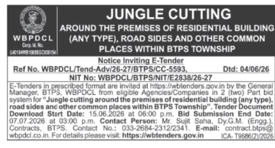 JUNGLE CUTTING AROUND BTPS TOWNSHIP PREMISES