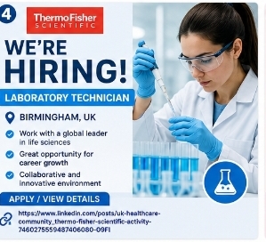 Laboratory Technician – Birmingham, UK
