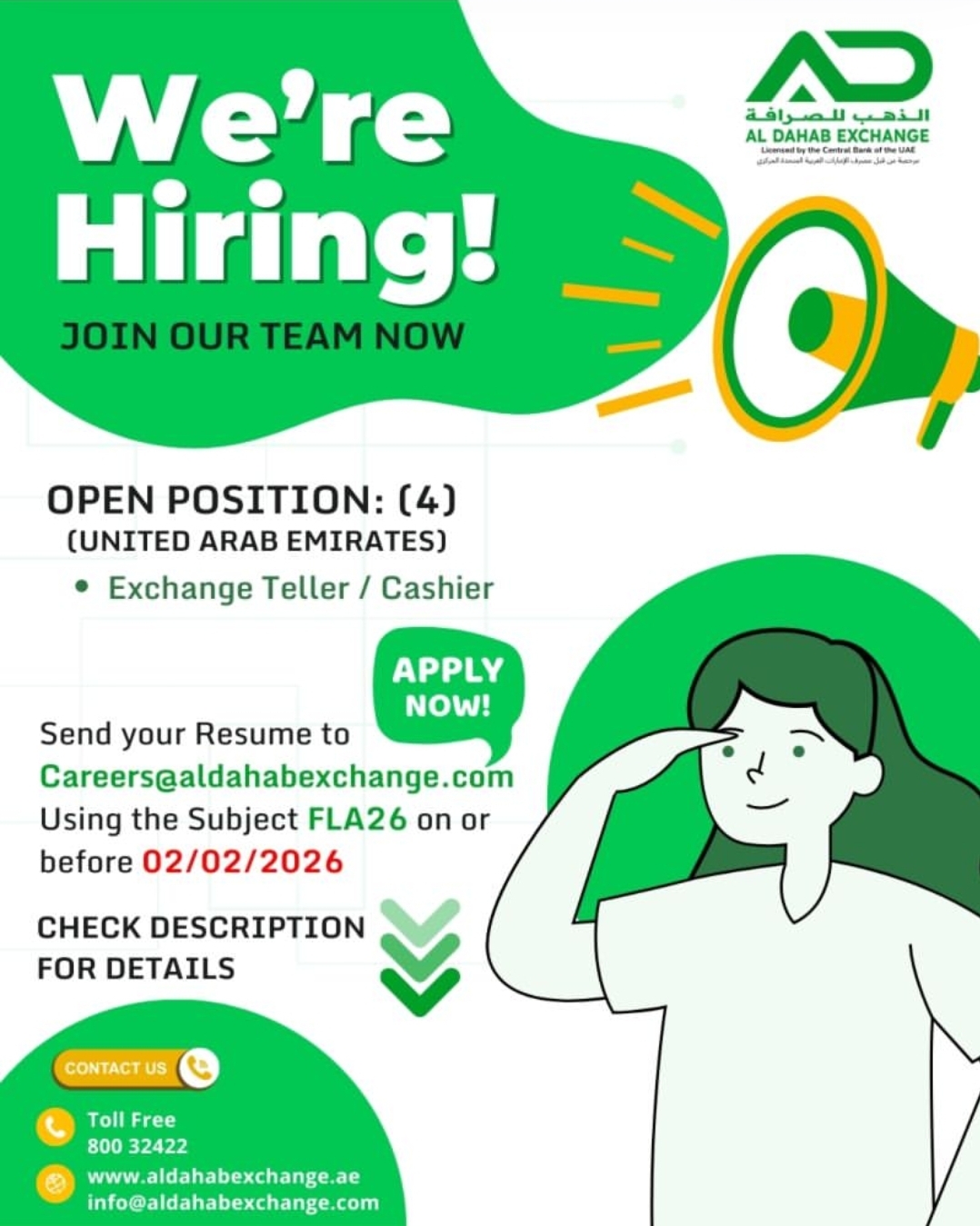 Looking for a dynamic Exchange Teller/ Cashier role?