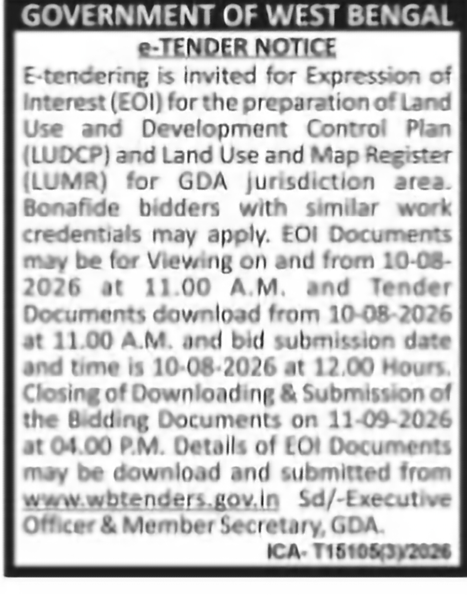 LUDCP & Land Use Map Register Preparation – GDA Jurisdiction