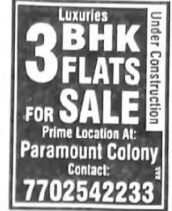 LUXURIOUS 3BHK FLATS FOR SALE