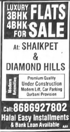 ✨ Luxury 3BHK & 4BHK Flats for Sale | Shaikpet & Diamond Hills ✨