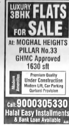 🏢 Luxury 3BHK Flats for Sale – Moghal Heights 🏢