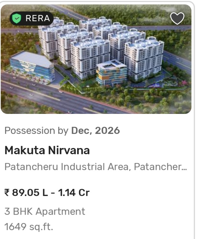 🏢 Makuta Nirvana – 3 BHK Premium Apartments