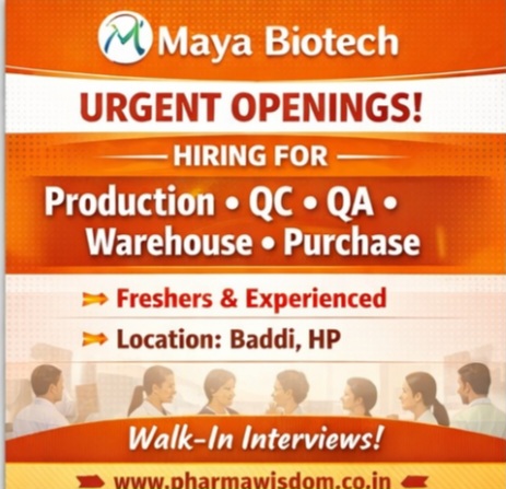 Maya Biotech – Urgent Hiring