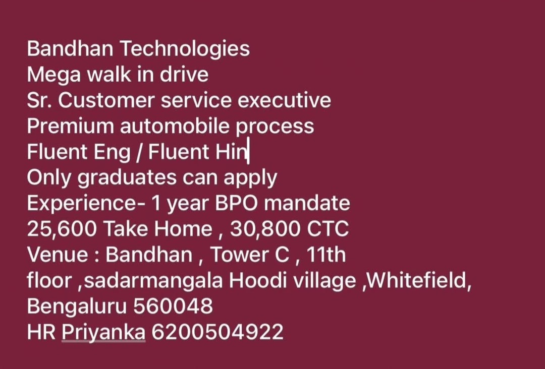 📢 MEGA WALK-IN DRIVE – Bengaluru