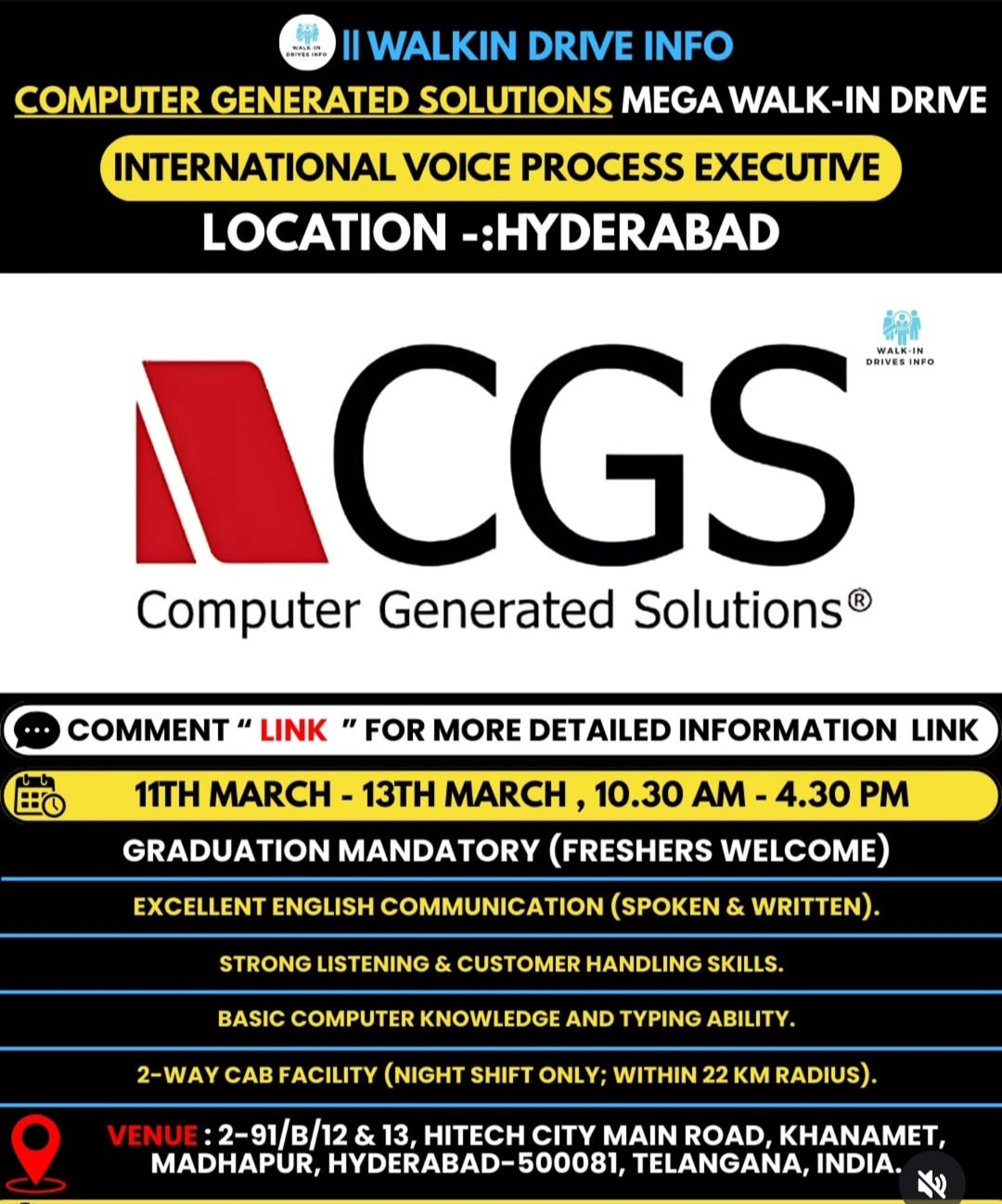 🚨 Mega Walk-In Drive |