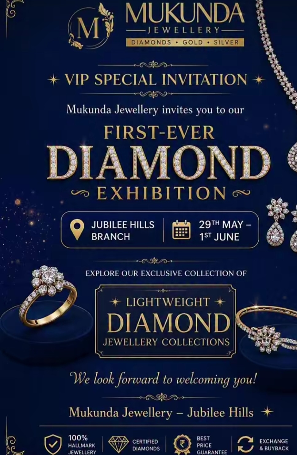 Mukunda Jewellery Presents First-Ever Diamond Exhibition at Jubilee Hills