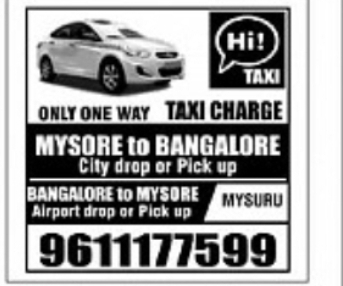 Mysore to Bangalore One-Way Taxi Service
