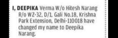 NAME CHANGE NOTICE