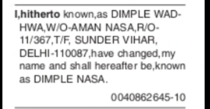 NAME CHANGE NOTICE